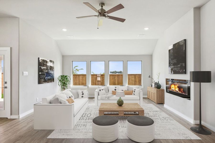 Living Room in the Bowie home plan by Trophy Signature Homes – REPRESENTATIVE PHOTO Living Room in the Bowie home plan by Trophy Signature Homes – REPRESENTATIVE PHOTO