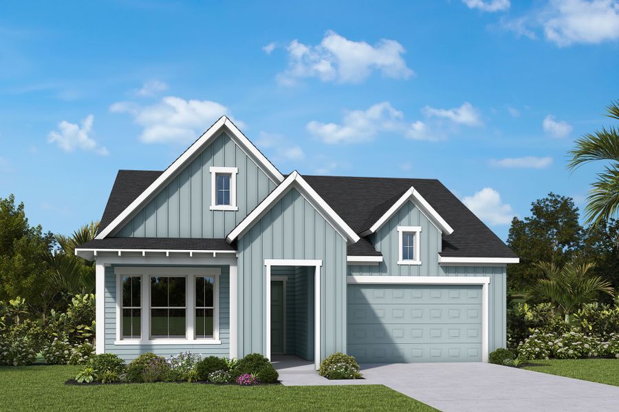 Representative exterior photo of a completed home built from the The Brightman by David Weekley Homes in Mariposa at EverRange, Jacksonville, FL (Image 18). Representative exterior photo of a completed home built from the The Brightman by David Weekley Homes in Mariposa at EverRange, Jacksonville, FL (Image 18).