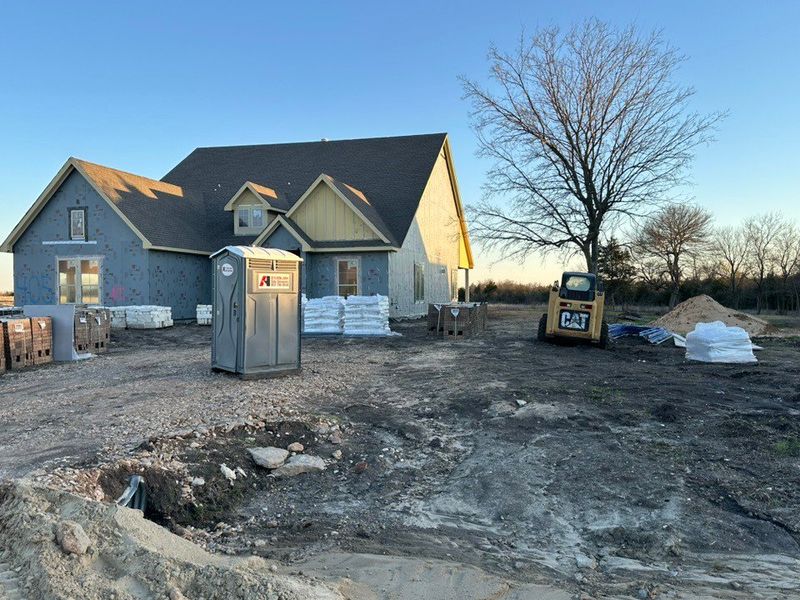 In-progress construction of a new home in Fannin Ranch, Leonard, TX (Image 4).