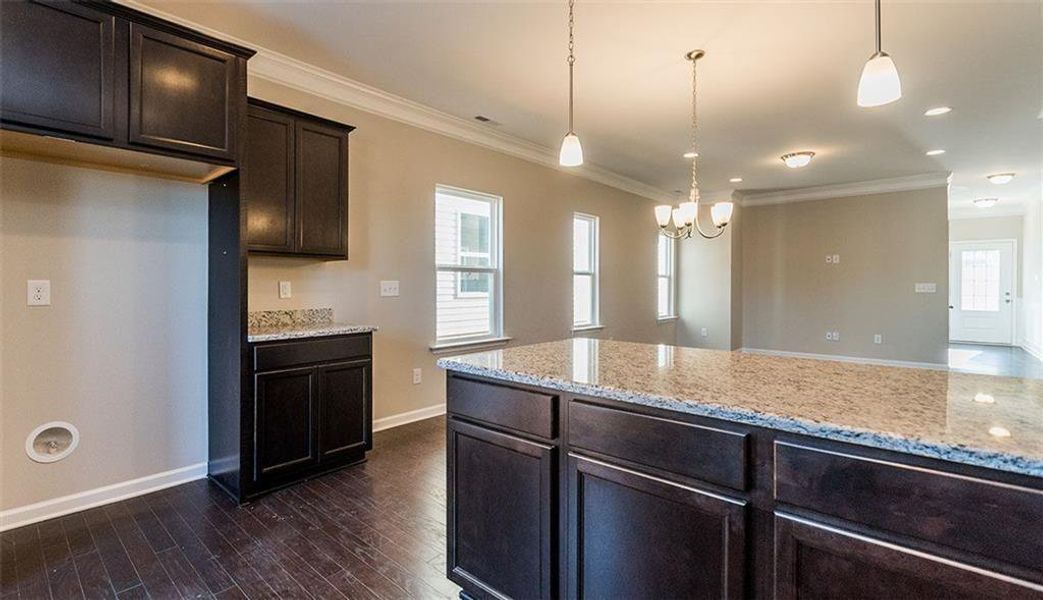 Furnished interior view inside a new home in The Andros, Dalton (Image 5).