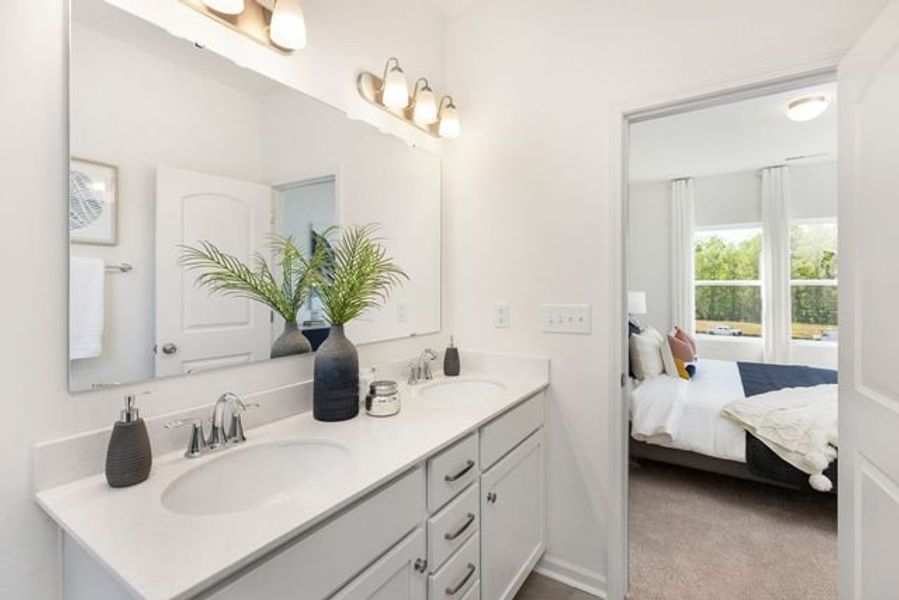 Representative furnished interior of a home built from the Ryker by True Homes in Edgewater - The Groves, Lancaster (Image 24).