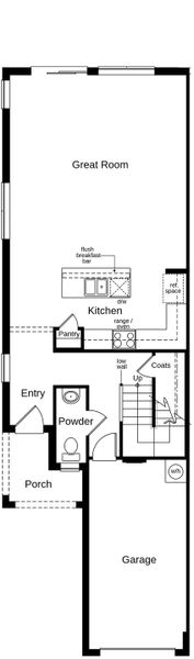 2D floor plan layout of this home in Reserve at Forest Lake Townhomes, Lake Wales, FL (Image 3).