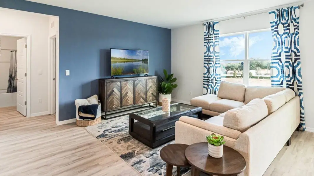 Representative furnished interior of a home built from the Hayden by D.R. Horton in James Landing, Leesburg (Image 7).