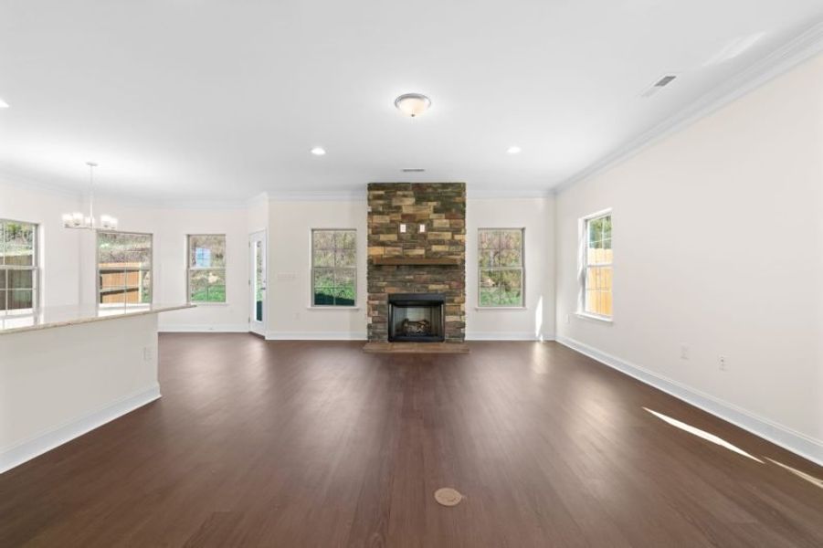 Spacious, unfurnished interior of a new home in Miller's Reserve, Winston-Salem (Image 69).