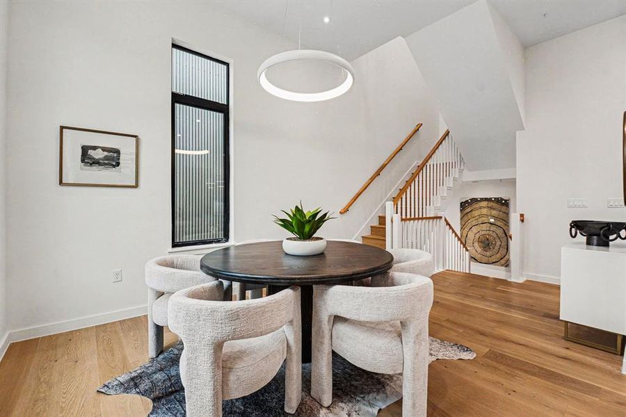 The large dining space is perfect for entertaining.