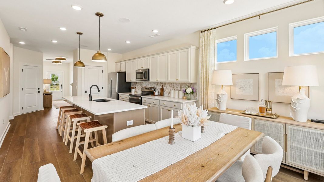 Dining area with access to spacious kitchen Dining area with access to spacious kitchen
