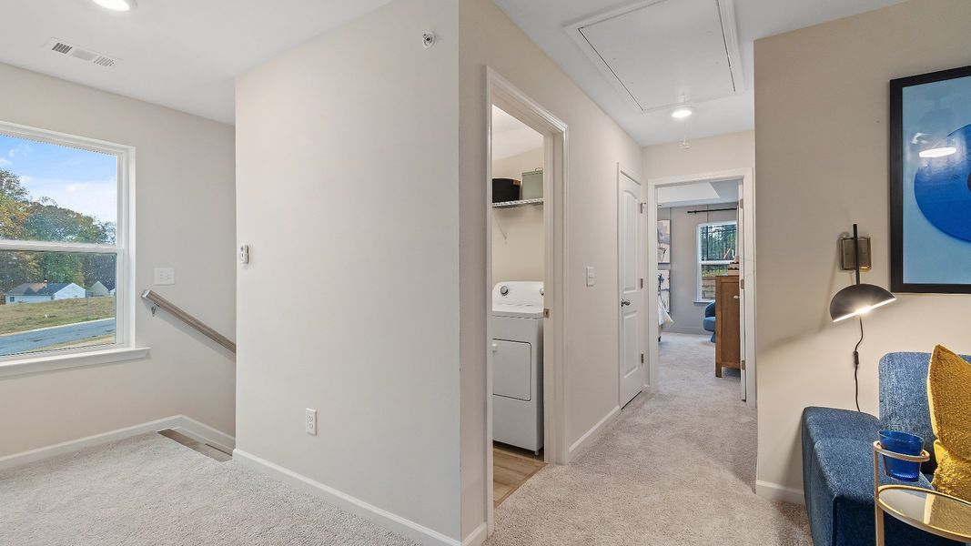 Furnished interior view inside a new home in Auburn Ridge, Riverdale (Image 14). Furnished interior view inside a new home in Auburn Ridge, Riverdale (Image 14).