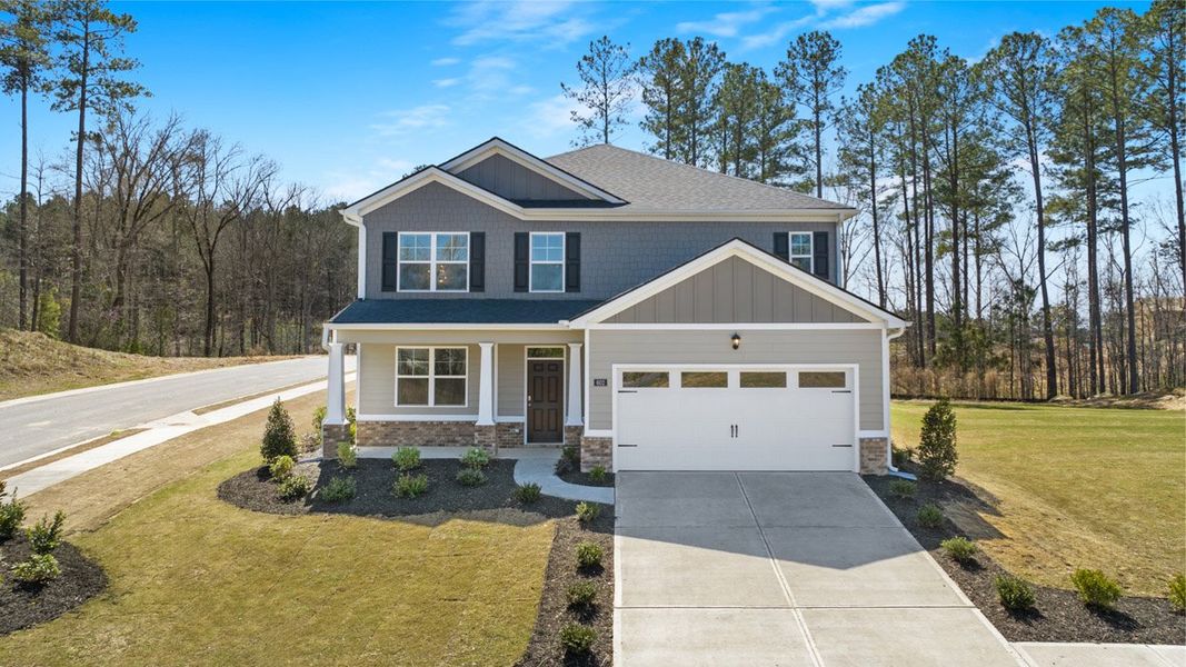 Representative exterior photo of a completed home built from the Elle by D.R. Horton in Estates at Deer Hollow, Grovetown, GA (Image 2).
