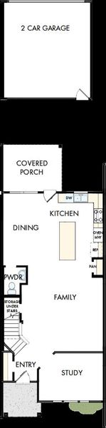 2D floor plan layout of this home in North Creek Village - Townhomes, Huntersville, NC (Image 5).