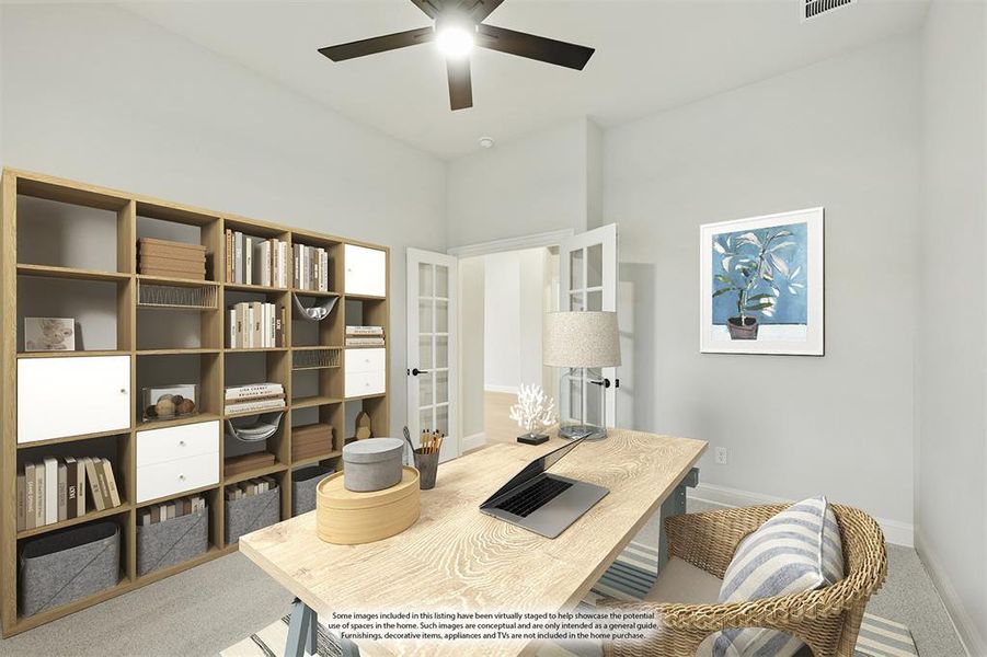 Furnished interior view inside a new home in Painted Tree Woodland District 50, McKinney (Image 9). Furnished interior view inside a new home in Painted Tree Woodland District 50, McKinney (Image 9).