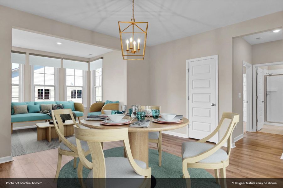 Furnished interior view inside a new home in Indigo at Abbey Preserve, Wilmington (Image 5).