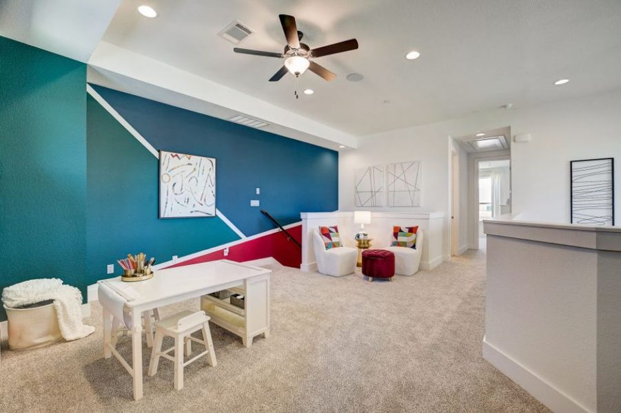 Representative furnished interior of a home built from the Pecos by Pacesetter Homes in Avery Centre, Round Rock (Image 23).