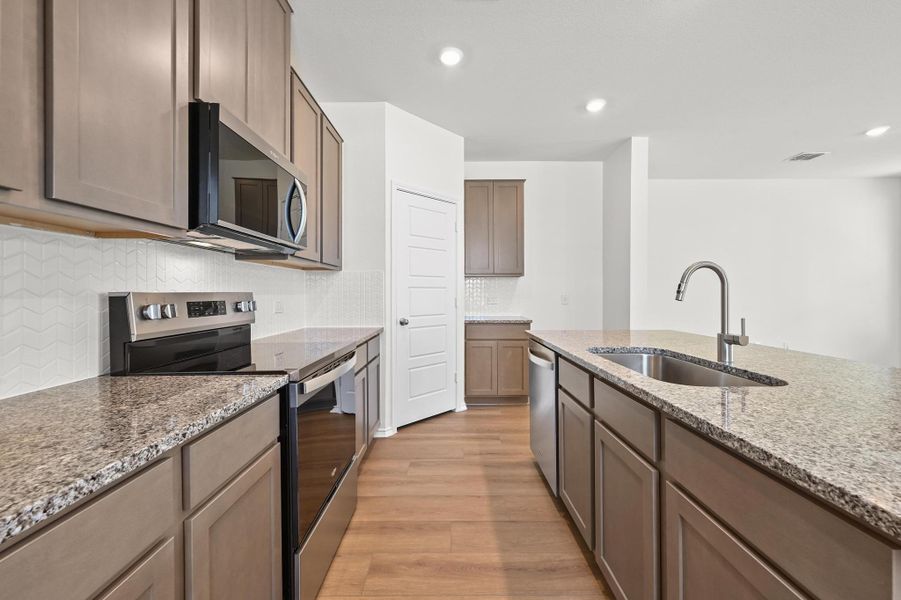 Furnished interior view inside a new home in Creekside at Estancia, Austin (Image 8).