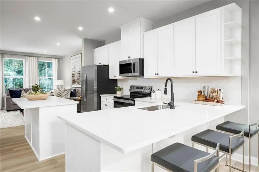 Furnished interior view inside a new home in , Atlanta (Image 5).
