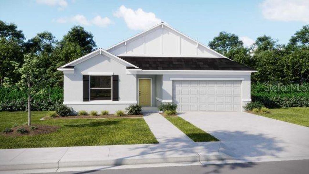 Front exterior of a new home in Briarwood, Alachua, FL, highlighting curb appeal (Image 1). Front exterior of a new home in Briarwood, Alachua, FL, highlighting curb appeal (Image 1).