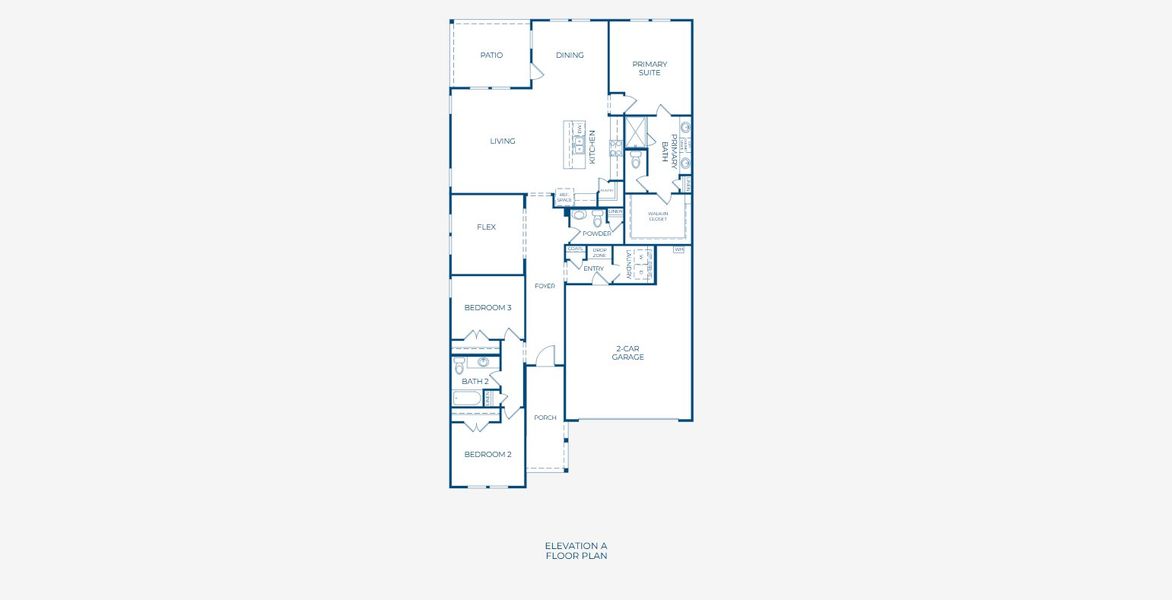 2D floor plan layout for the 4014 by Risewell Homes in Parkton Square, Kyle, TX (Image 3).