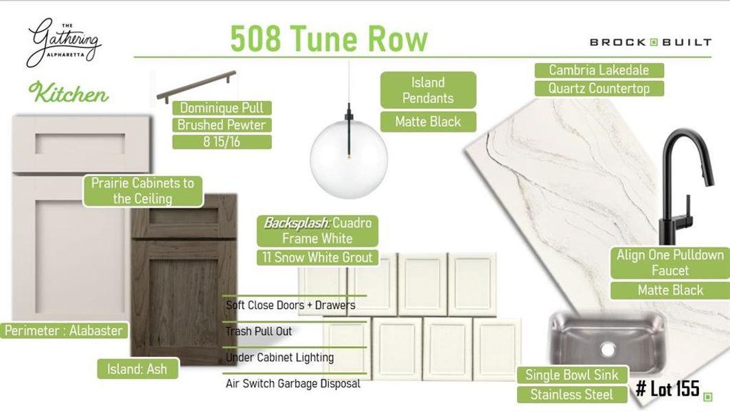Sample of building materials used in homes in The Gathering Alpharetta, Alpharetta (Image 8).