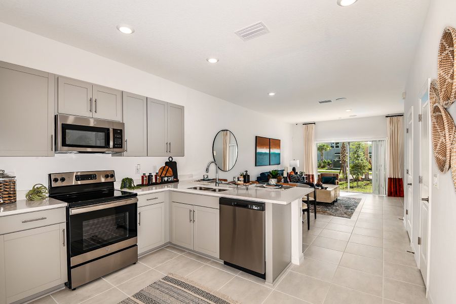 Furnished interior view inside a new home in The Townhomes at Azario Lakewood Ranch, Bradenton (Image 3).