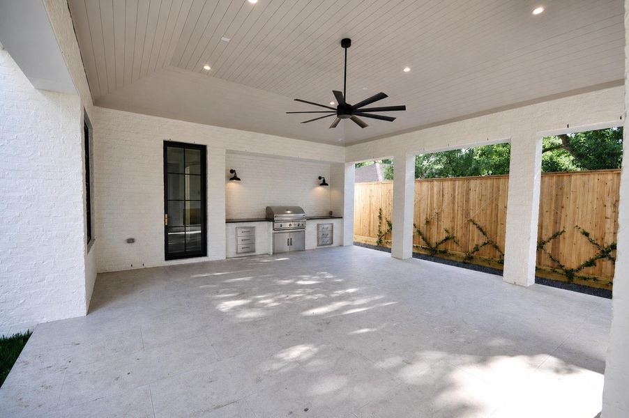 Exterior details and patio area of a home in , Houston (Image 3).