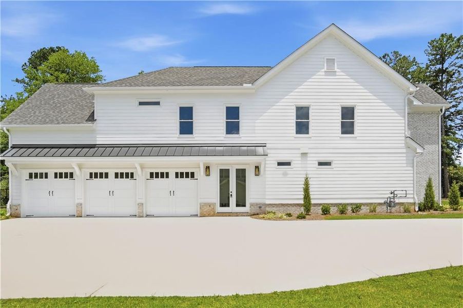 Front exterior of a new home in , Marietta, GA, highlighting curb appeal (Image 31). Front exterior of a new home in , Marietta, GA, highlighting curb appeal (Image 31).