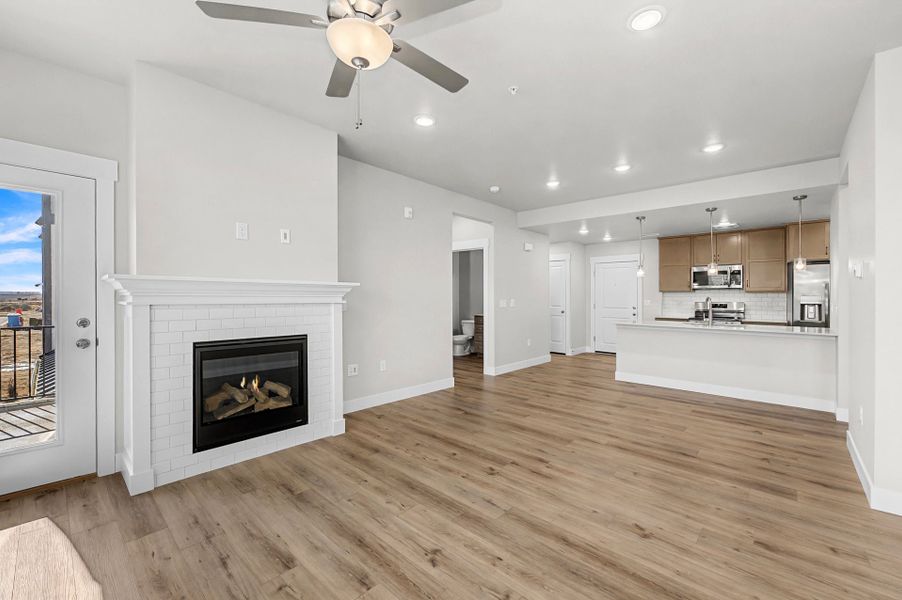 Representative unfurnished interior of a home built from the The Purdue by Landmark Homes in The Lakes at Centerra, Loveland (Image 10). Representative unfurnished interior of a home built from the The Purdue by Landmark Homes in The Lakes at Centerra, Loveland (Image 10).
