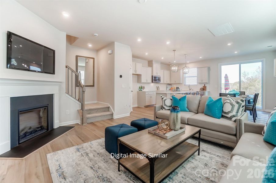 Furnished interior view inside a new home in Bailey Run, Charlotte (Image 29).