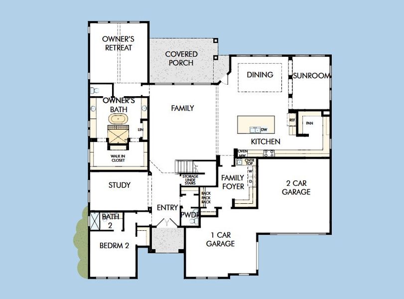 2D floor plan layout for the The Micah by David Weekley Homes in Briarley, Montgomery, TX (Image 4). 2D floor plan layout for the The Micah by David Weekley Homes in Briarley, Montgomery, TX (Image 4).