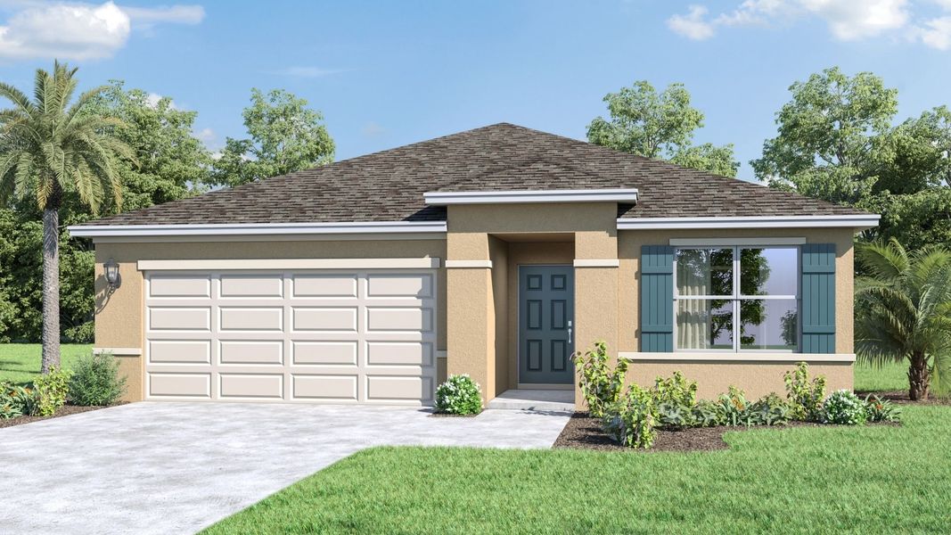 Representative exterior photo of a completed home built from the Aria by D.R. Horton in Kindred, Kissimmee, FL (Image 11).
