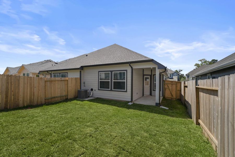 Exterior details and patio area of a home in Woodforest, Montgomery (Image 3). Exterior details and patio area of a home in Woodforest, Montgomery (Image 3).