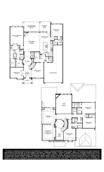 2D floor plan layout of this home in Audubon, Magnolia, TX (Image 4).