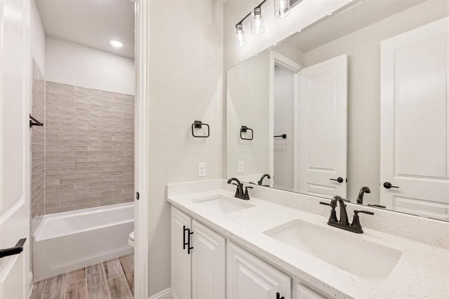 Furnished interior view inside a new home in Hayes Crossing, Midlothian (Image 14).