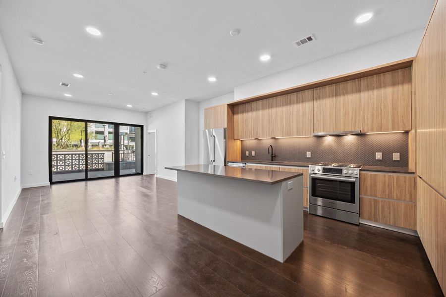 Furnished interior view inside a new home in One Oak, Austin (Image 10).