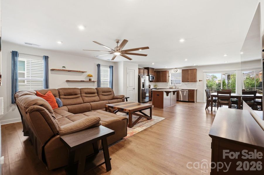 Foyer leads to the bright and open layout