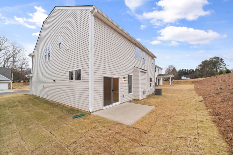Exterior details and patio area of a home in Pisgah Park, Kernersville (Image 3).