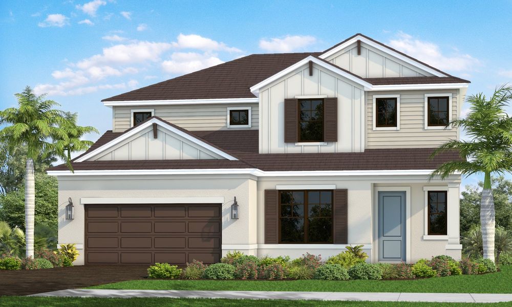 Representative exterior photo of a completed home built from the Sea Glass by Neal Communities in Grand Park, Sarasota, FL (Image 2).