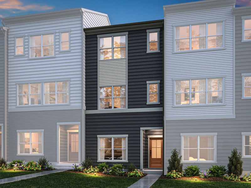 Representative exterior photo of a completed home built from the Indie by Tri Pointe Homes in Context at Oakhurst, Charlotte, NC (Image 2). Representative exterior photo of a completed home built from the Indie by Tri Pointe Homes in Context at Oakhurst, Charlotte, NC (Image 2).