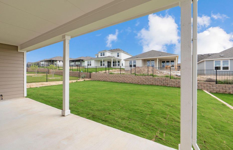 Exterior details and patio area of a home in Sun City Texas, Georgetown (Image 24).