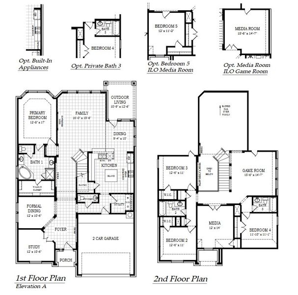 2D floor plan layout of this home in Summer Crest, Fort Worth, TX (Image 3).