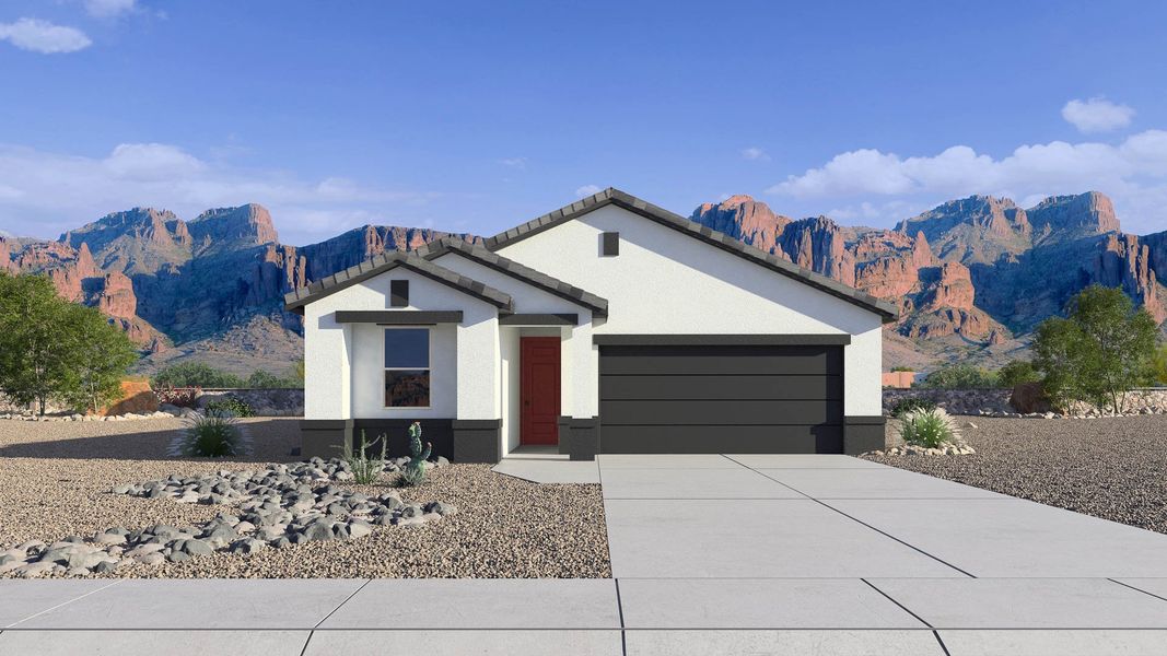 Representative exterior photo of a completed home built from the Easton by D.R. Horton in Upper Canyon, Phoenix, AZ (Image 1).