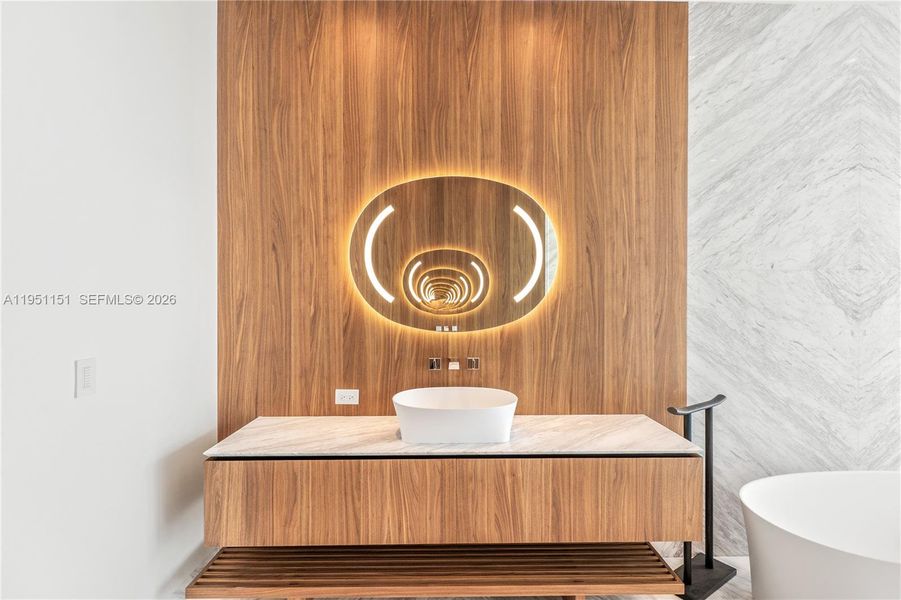 Close-up of interior finishes inside a home in , Miami (Image 16).