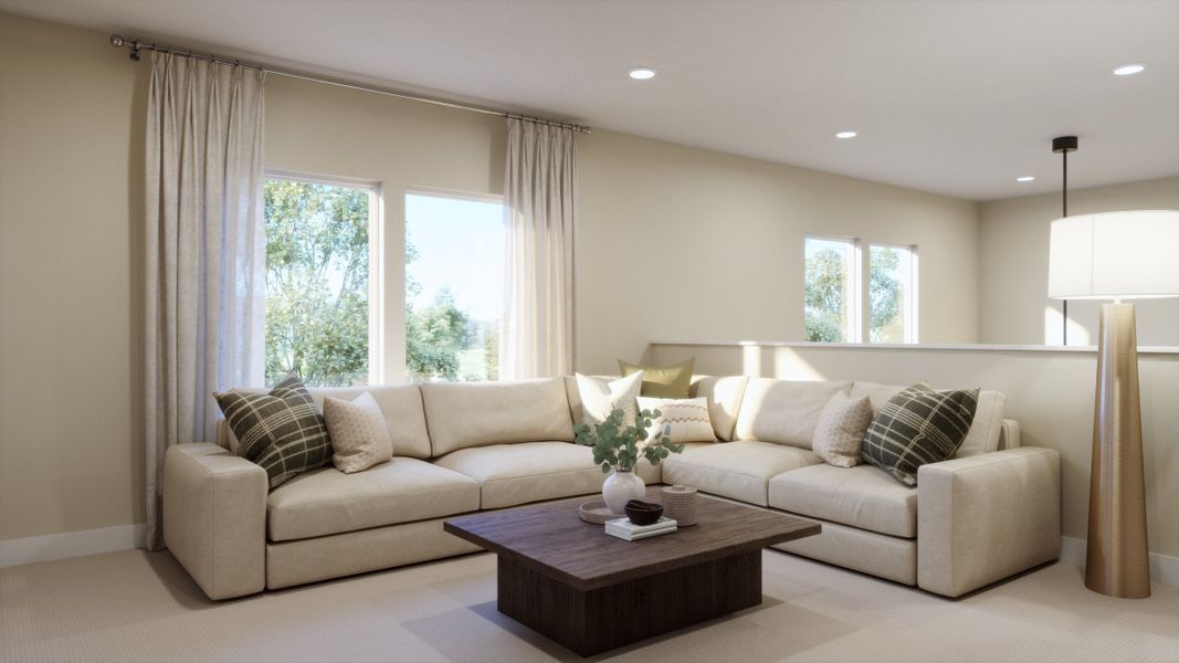 Furnished interior view inside a new home in Lariat, Liberty Hill (Image 7).