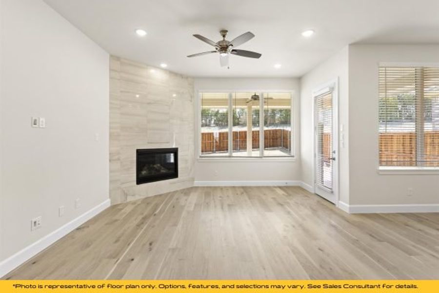 Representative unfurnished interior of a home built from the The Cayman by Stonefield Homes in The Highlands, Rockwall (Image 82).