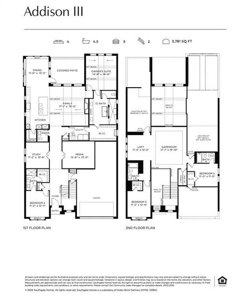 Featuring 5 bedrooms & baths plus an open and flowing floor plan, our Addison III floor plan was designed with your family in mind!