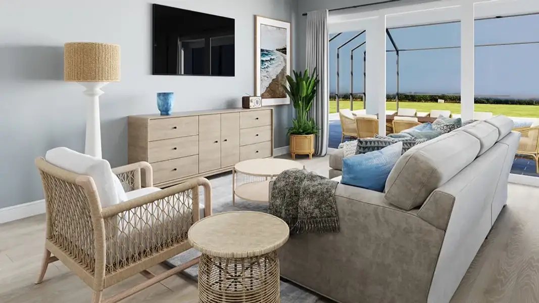 Representative furnished interior of a home built from the Florence by Taylor Morrison in Esplanade at Pinewalk, St. Johns (Image 6). Representative furnished interior of a home built from the Florence by Taylor Morrison in Esplanade at Pinewalk, St. Johns (Image 6).