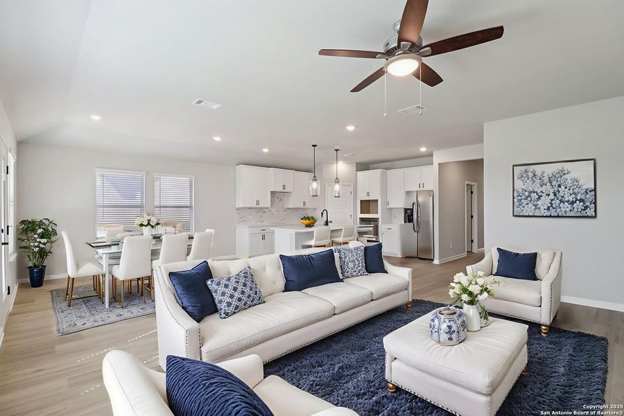 Furnished interior view inside a new home in Arcadia Ridge - Classic Series, San Antonio (Image 4). Furnished interior view inside a new home in Arcadia Ridge - Classic Series, San Antonio (Image 4).