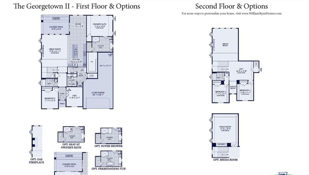 The Georgetown II Floorplan Options