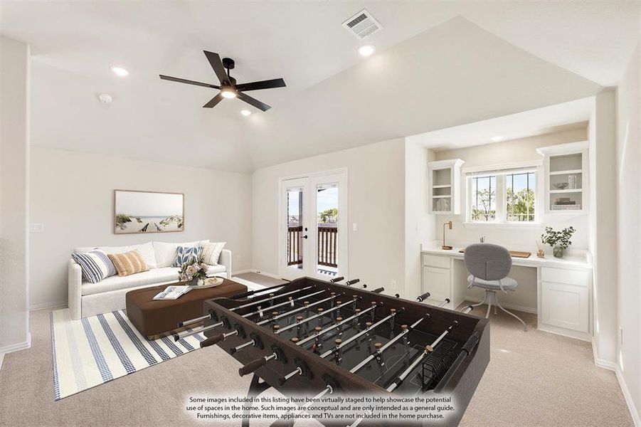 Furnished interior view inside a new home in Meadow Vista 60-65, Anna (Image 12). Furnished interior view inside a new home in Meadow Vista 60-65, Anna (Image 12).