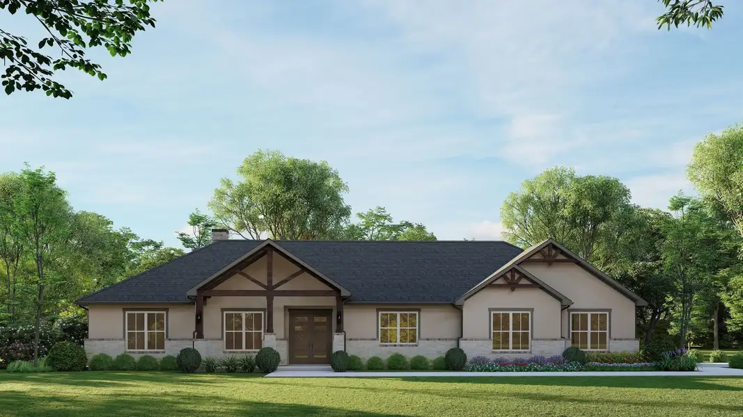 Front exterior of a home in the The Timbers community, located in La Vernia, TX (Image 4).
