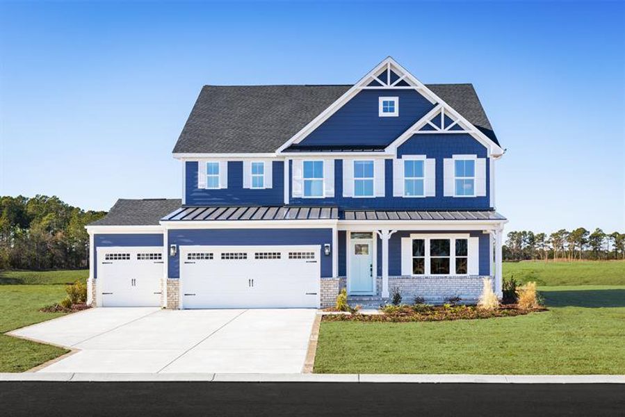 Front exterior of a new home in Pine Ridge Estates, Ridgeville, SC, highlighting curb appeal (Image 1). Front exterior of a new home in Pine Ridge Estates, Ridgeville, SC, highlighting curb appeal (Image 1).