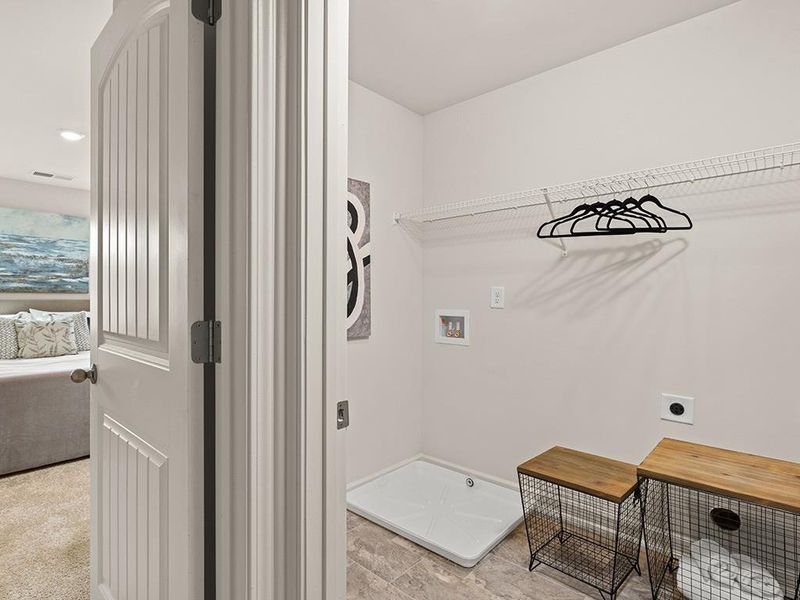 Furnished interior view inside a new home in Oaks at Cedar Grove, Fairburn (Image 6).